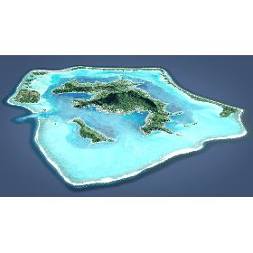 Bora-Bora Islands 16K 3D model
